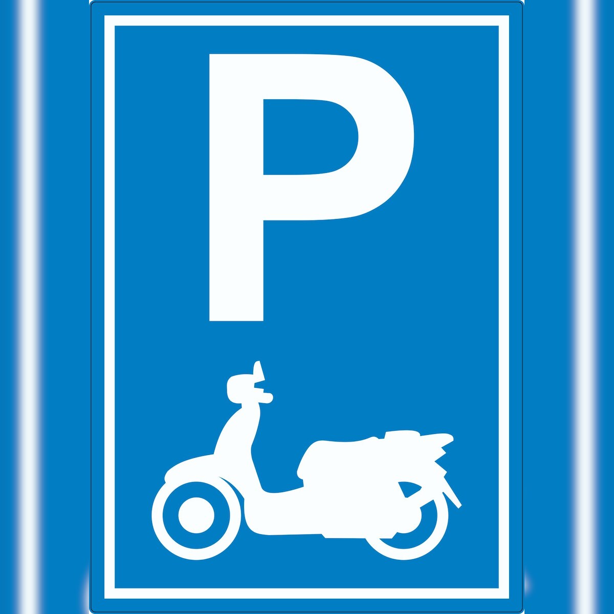 HB-Druck Parkplatz Motorroller Aufkleber A7 (74x105mm) Image