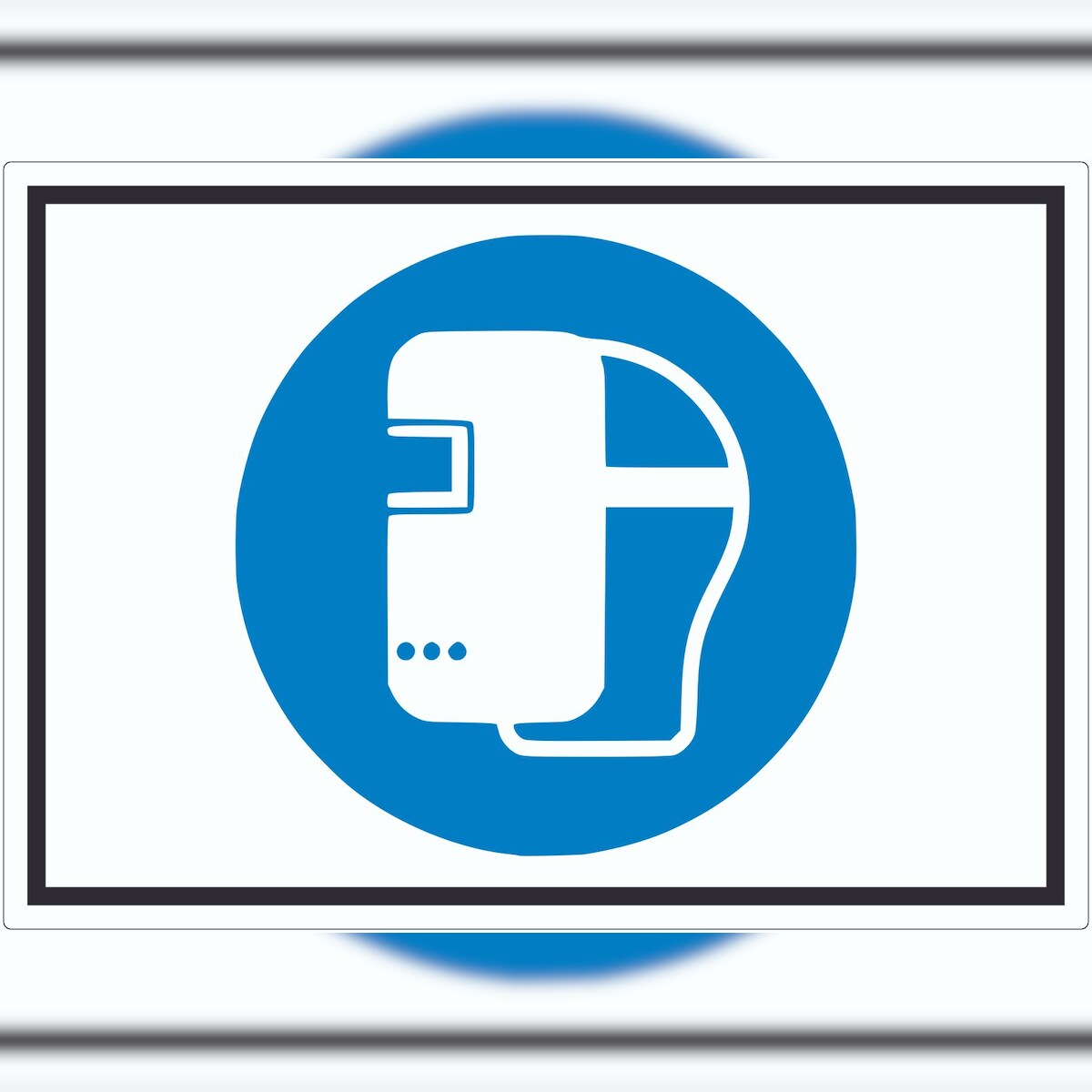 HB-Druck Schweißmaske benutzen Symbol Aufkleber A6 (105x148mm) Image