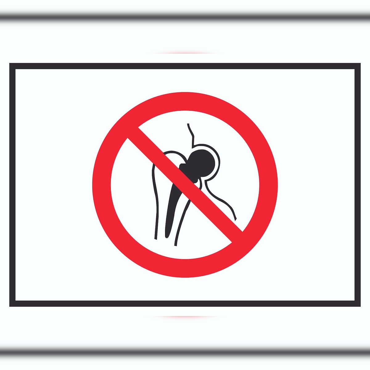 HB-Druck Kein Zutritt für Personen mit Implantaten aus Metall Symbol Schild A1 (594x841mm) Image