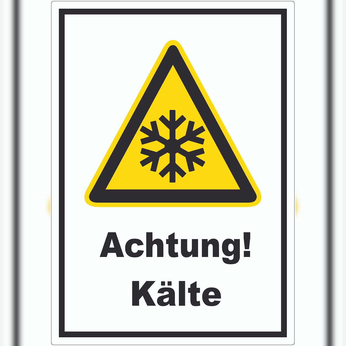 HB-Druck Achtung Kälte Aufkleber A9 (37x52mm) Image