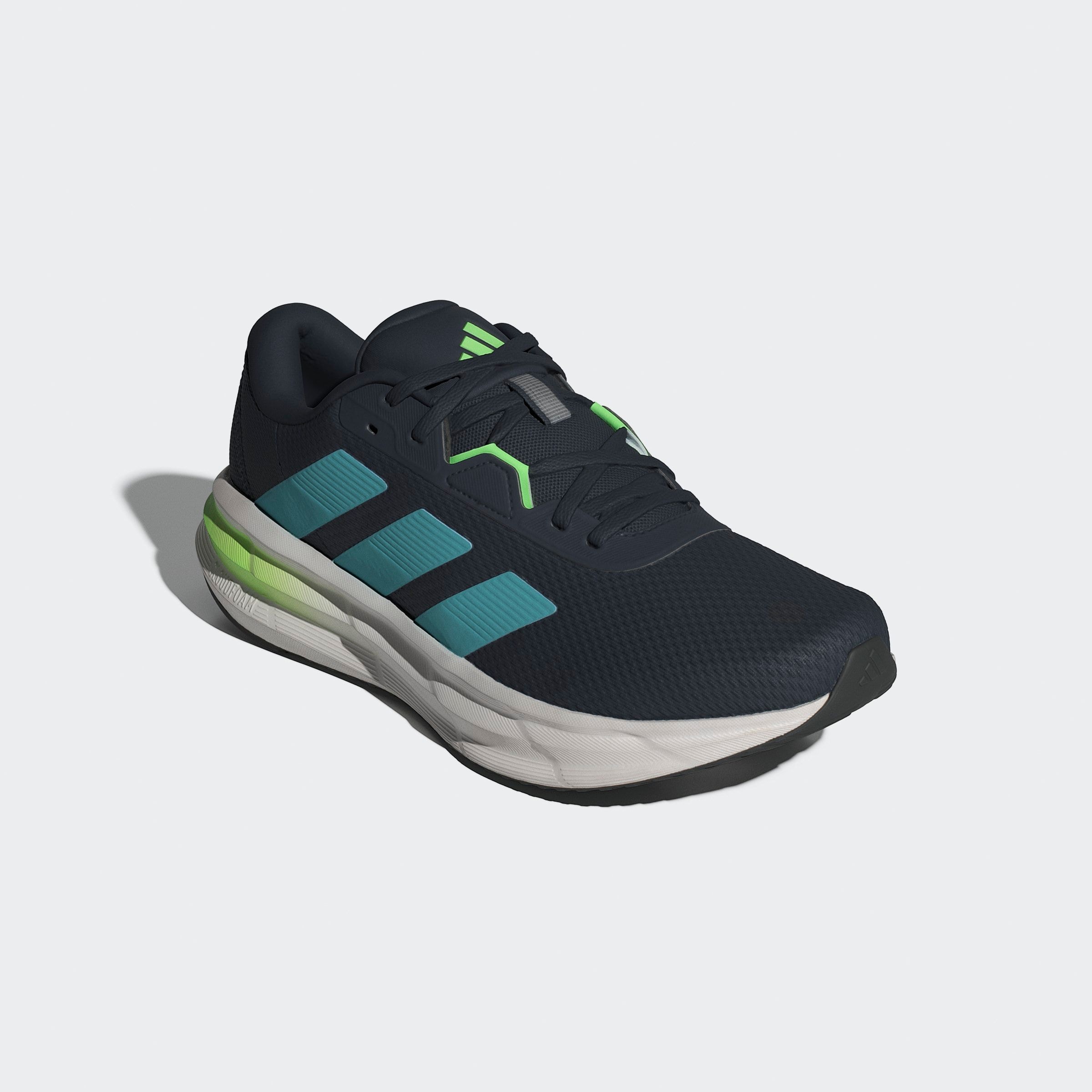 Laufschuh ADIDAS PERFORMANCE "GALAXY 7", Damen, Gr. 44, aurora ink, mint ton, lime burst, Synthetik, Textil, Schuhe Laufschuh
