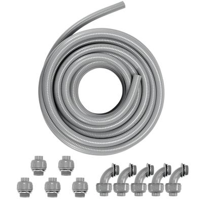 1-Inch Flexible Electrical Conduit for Air Conditioning Motor Controller Pump, IP65 - 100 ft 1/2