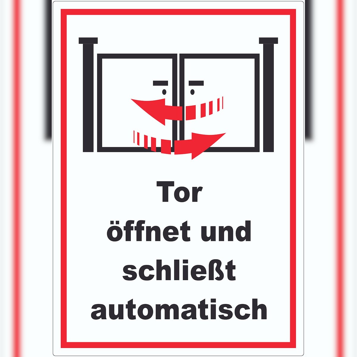 HB-Druck Tor öffnet und schließt automatisch Aufkleber A2 (420x594mm) Image