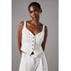 Coast Womens Pinstripe Strappy Waistcoat - Multicolour - Size 12 UK | Coast Sale | Discount Designer Brands