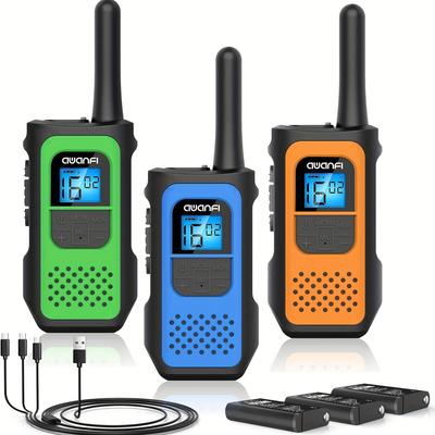 TEMU Walkie Talkies For Adults - Rechargeable Long Range 2 Way Radios With 16 Channels, Portable Walky For , Hiking, Cycling, Great Gift For