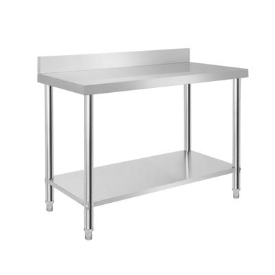 TEMU Stainless Table Stainless Steel Table With Upstand Food Preparation Table Commercial Work Table For Kitchen Image
