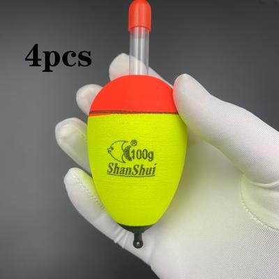 TEMU 4pcs High Visibility High Eva Fishing Floats, Suitable For Long Casting Fishing And Night Fishing Image