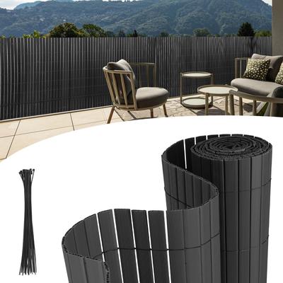 TEMU Pvc Privacy Screen Mat Balcony Privacy Screen (length: 4m 5m; Width: 80cm 90cm 100cm 120cm 140cm 160cm 180cm) Windbreak, Balcony Cladding For Garden, Terrace Grey Image