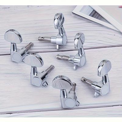 TEMU 6pcs Small Oval Tuning Pegs Keys Tuners Machine Heads Replacement Buttons Knobs Handle.