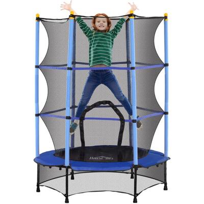 Kindertrampolin Ø140 cm, Trampolin mit Sicherheitsnetz, Randabdeckung, Gartentrampolin für Kinder Image