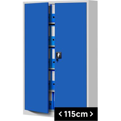 Büroschrank C001II Aktenschrank xxl Metallschrank Flügeltüren Stahlblech Pulverbeschichtung 185 cm Image