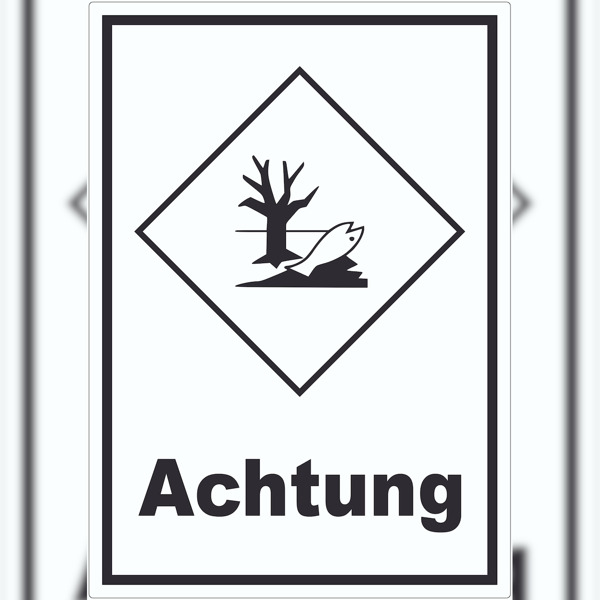 HB-Druck Aufkleber Kenn­zeichen Umwelt­gefähr­dend Achtung Fisch Wasser Baum A3 (297x420mm) Image