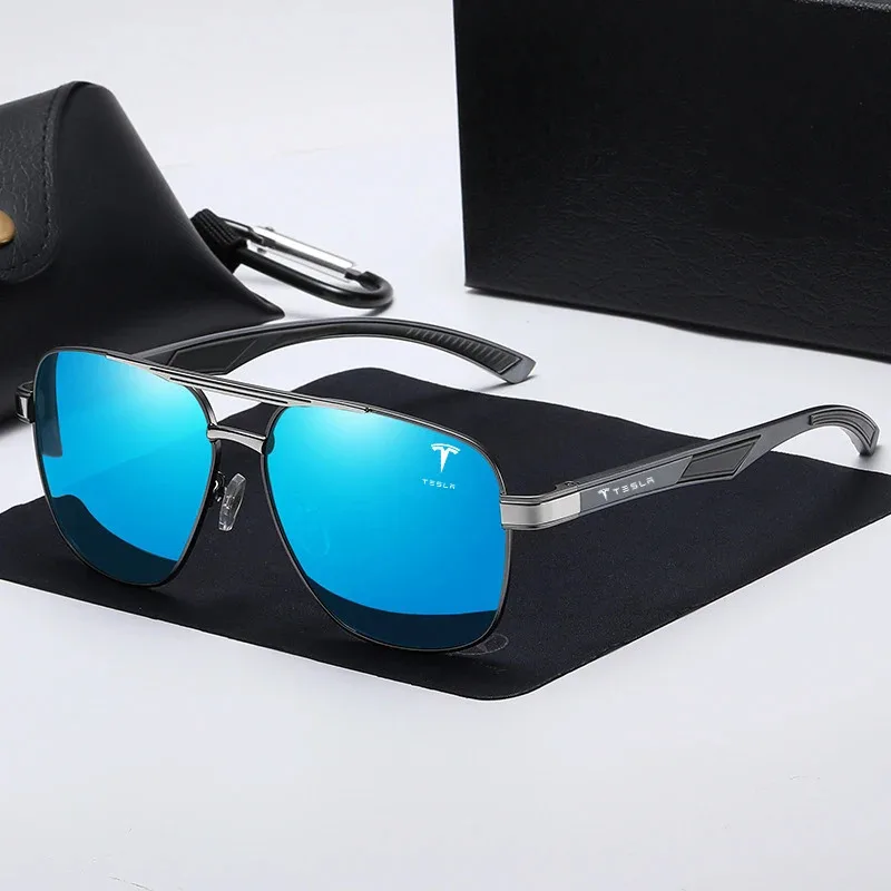 Auto High-End Gemütliche Polarisierte Sonnenbrille Männer Blendschutzbrille Für Tesla Modell 3 Modell Y Modell S Modell X Cybertruck Roadster Image