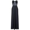 Jerseykleid MODA MINX "Aimee Slit Dress", Damen, Gr. L, EURO-Größen, schwarz, 100% Polyester, unifarben, elegant, lang, Rundhals, ohne Ärmel, Kleider, mit wunderschönem Korsett