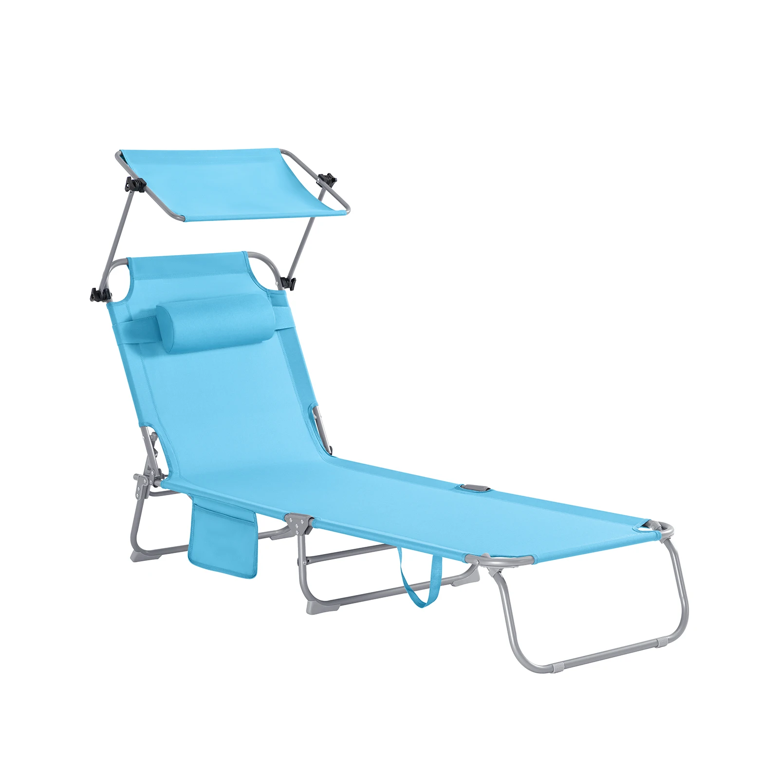 SoBuy OGS48 Schaukelliege mit Seitentasche Gartenliege Relaxstuhl Schwungliege für Gärten, Höfe, Strände, Balkone Image