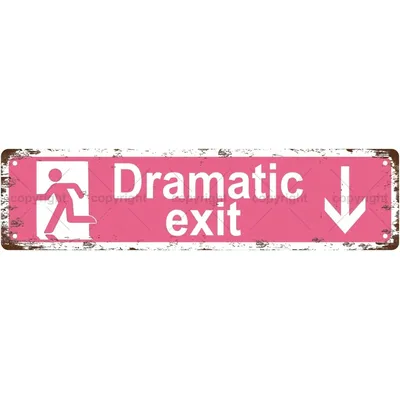 Dramatic Exit Down Vintage Metal Tin Street Sign Bar Cafe Garage Cave Home Room Wall Bathroom Farmhouse Garden Porch Patio Decor