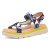 Riemchensandale TAMARIS, Damen, Gr. 36, blau (blau kombiniert), Textil, casual, Schuhe, Plateau, Sommerschuh, Sandalette mit Touch It-Ausstattung