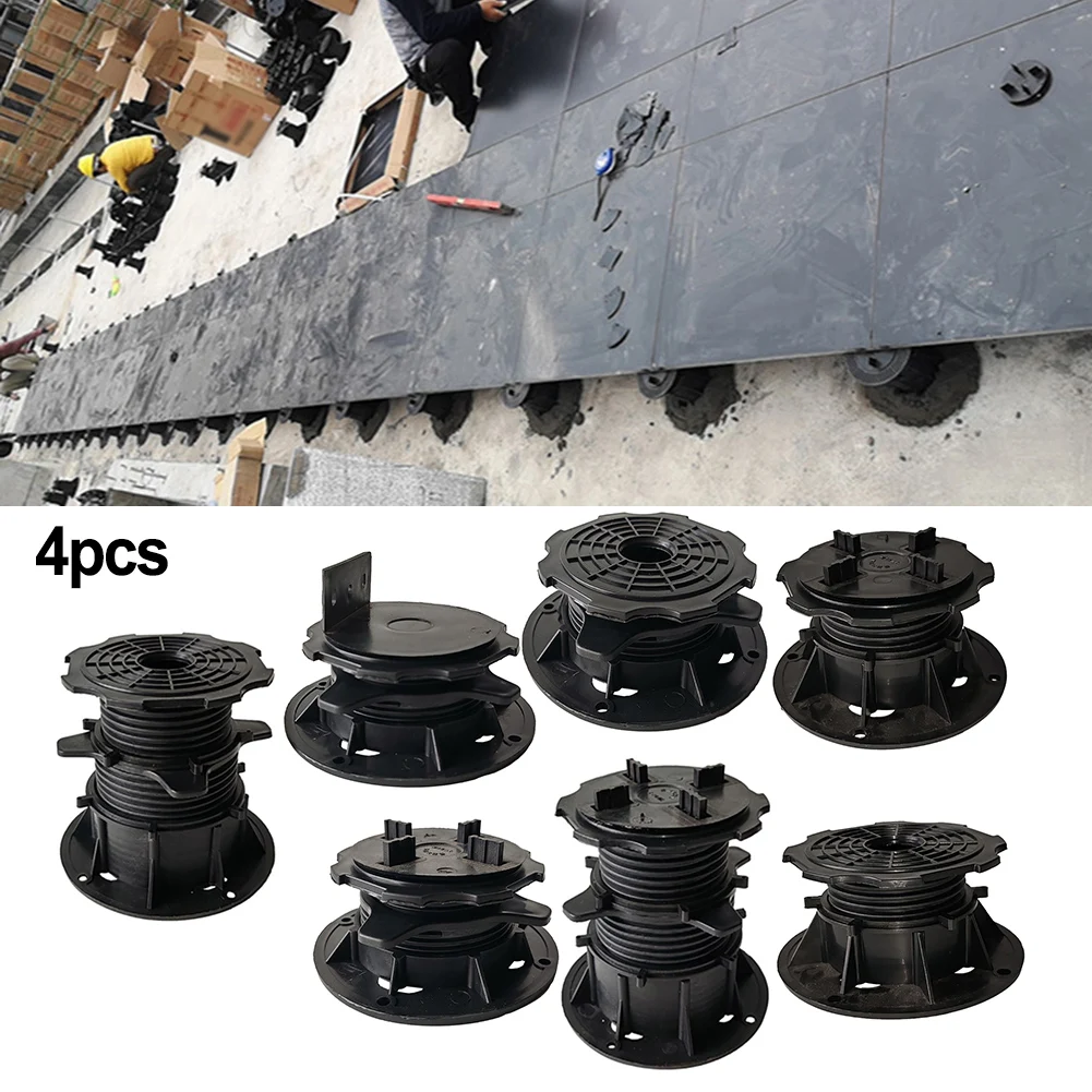 4PC Terrassendielen Bord Sockel Lager Terrasse Lager Boards Einstellbare Boden Schicht Abdeckung Sockel Terrassendielen Unterstützung Sockel Set