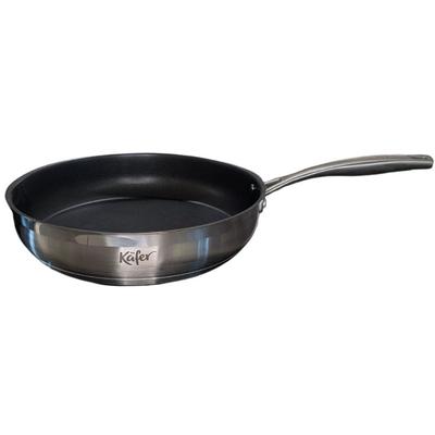 Bratpfanne KÄFER "Käfer Edelstahlpfanne", silber (silberfarben), Ø:28cm, Pfannen, Edelstahl, Teflon Select, ergonomisch, induktionsgeeignet Image