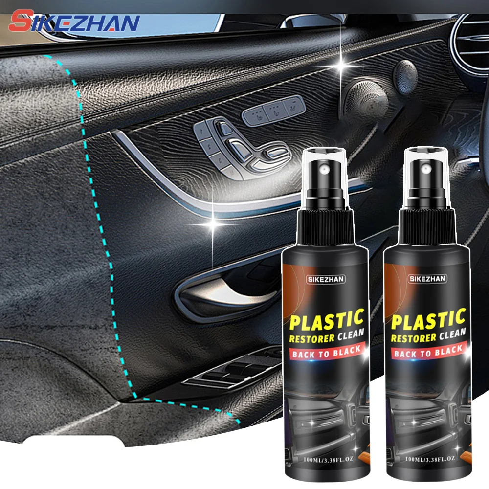 Car Plastic Restorer Back To Black Gloss Plastic Renovator Longlasting Coating Leather Restore Auto Polish Cleaning Products Image