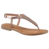 Riemchensandale TAMARIS, Damen, Gr. 40, rosa (rosa, glitzer), Leder, glänzend, modisch, Schuhe, Sandalette, Sommerschuh, Festtagsschuh, funkelnde Strasssteinchen