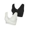 Bustier MAMALICIOUS "MLHELENA CROSSY LACE BRA 2F 2-P NOOS", Damen, Gr. S (36), N-Gr, snow weiß pack:schwarz, Jersey, Obermaterial: 95% Baumwolle, 5% Elasthan, unifarben, modisch, BHs