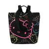 Cityrucksack FRITZI AUS PREUSSEN "JU Limited Outline", Gr. B: 17cm, schwarz, Nylon, bedruckt, Rucksäcke, im tollen Hello Kitty-Prints