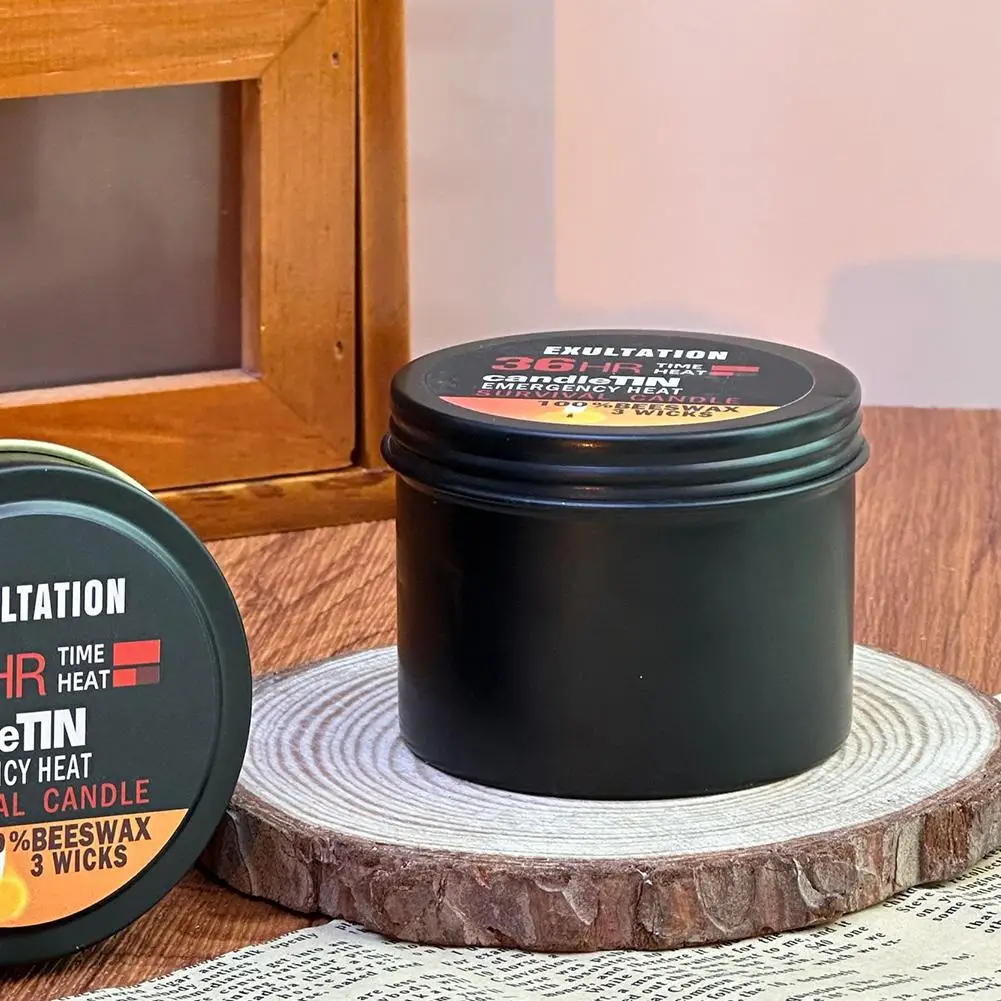 1–3 Stück Überlebenskerze, 36 Stunden Notfall-Haushaltskerzen mit 3 Dochten, langlebige Kerzen, tragbare Kerze für Verdunkelungen zu Hause Image