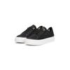 Plateausneaker TOMMY HILFIGER "VULC EMBROIDERED SNEAKER", Damen, Gr. 40, schwarz, Textil, Lederimitat, sportlich, Schuhe, Freizeitschuh, Halbschuh, Schnürer mit unterlegter TH-Logostickerei