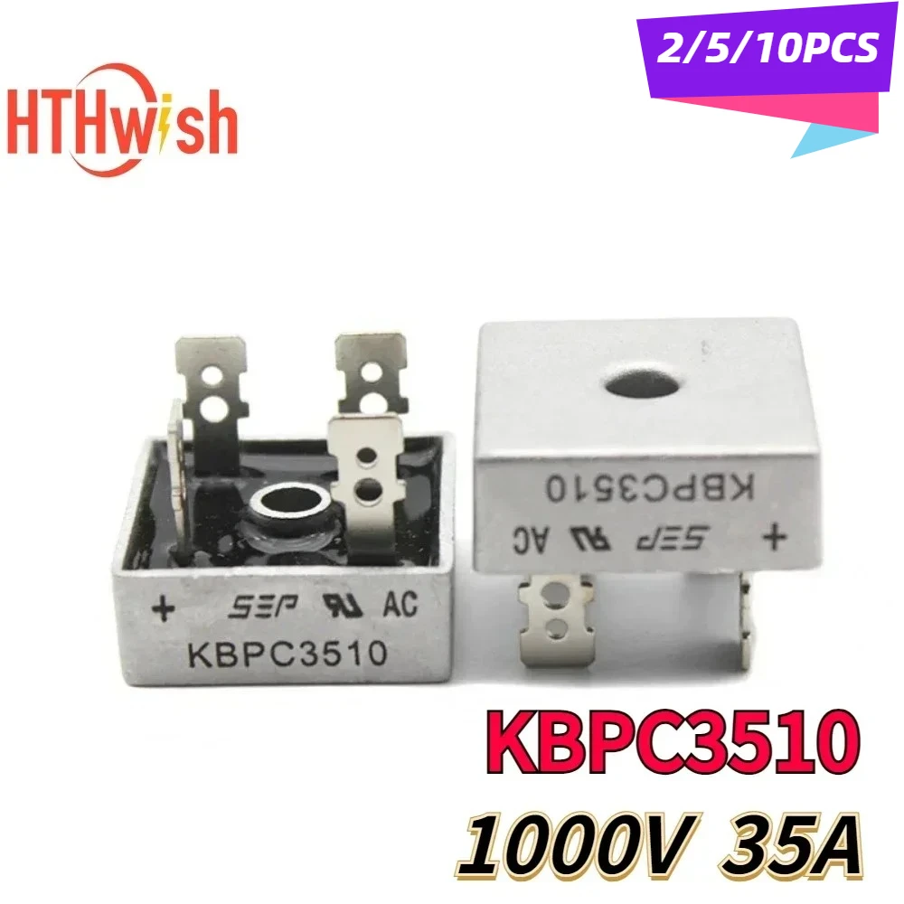2/5/10PCS KBPC3510 Diodenbrückengleichrichter 1000V 35A Gleichrichter Dioden Elektronisches Silizium Image
