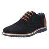 Schnürschuh BUGATTI, Herren, Gr. 46, blau (blau used), Veloursleder, used, casual, Schuhe, Freizeitschuh, Halbschuh, Sneaker mit Ziernähten