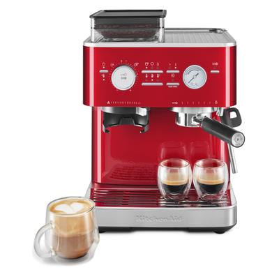 KITCHENAID Espressomaschine "5KES6551EBK", liebesapfelrot, B:33,5cm H:39,5cm T:28,11cm, Kaffeemaschinen, Siebträger mit Mühle