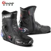 Motorradstiefel Fußschutz High-Speed Pro-Biker Mikrofaser Herren Boote Moto Motorrad Rennstiefel Atmungsaktive Anti-Fall-Schuhe