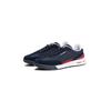 Sneaker TOMMY HILFIGER "RETRO RUNNER NYLON MIX", Herren, Gr. 46, blau (dunkelblau), Veloursleder, Textil, sportlich, Schuhe, Freizeitschuh, Halbschuh, Schnürschuh mit Logoflagge im Keilabsatz
