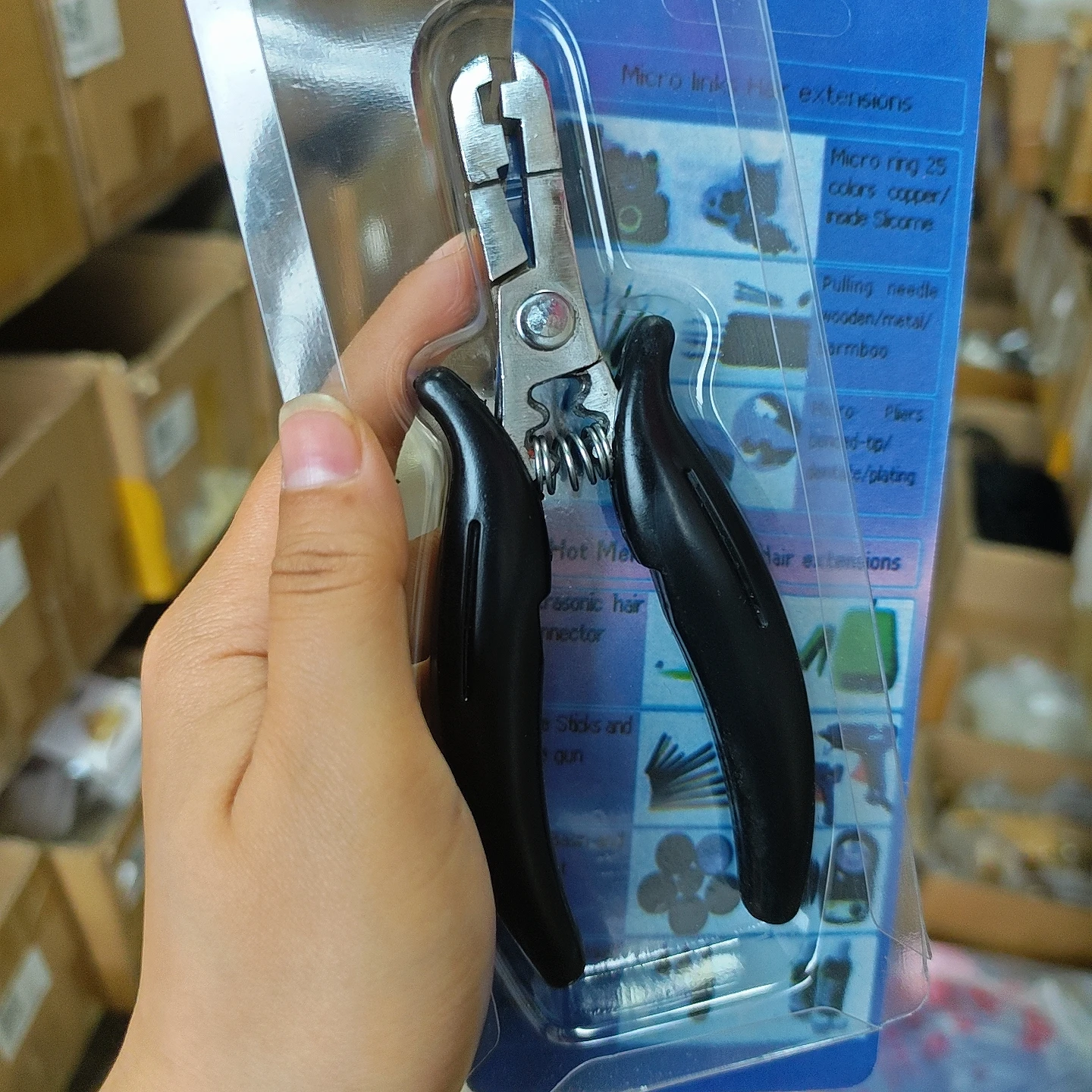 1-teiliges Perückenverlängerungswerkzeug, Haarverlängerungszange mit quadratischen Rillen, Haarverlängerungswerkzeug, Zange, Keratin für Haarverlängerungszange Image