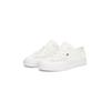 Plateausneaker TOMMY HILFIGER "TH OPEN MESH VULC SNEAKER", Damen, Gr. 42, beige (ecru), Textil, sportlich, Schuhe, Freizeitschuh, Halbschuh, Schnürschuh mit Logoflagge