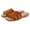 Pantolette LASCANA "Mule, Sandale, offener Schuh", Damen, Gr. 39, braun (camelfarben), Obermaterial: 100% Rindsleder. Futter: 100% Textilmaterial. Decksohle: 100% Textilmaterial. Laufsohle: 100% Synthetik, unifarben, casual, Schuhe, aus hochwertigem...