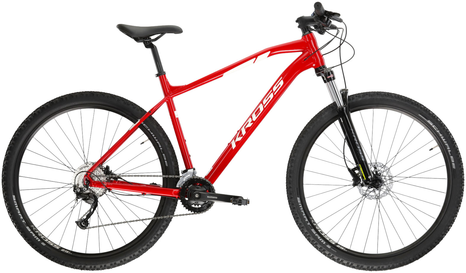 Mountainbike KROSS "KROSS MTB Hardtail Level 3.0 29" rot 18 Gänge" Gr. 56, rot (rot, schwarz), Fahrräder, 56cm, 29 Zoll (73,66cm) hinten: 29 Zoll (73,66cm) Image