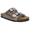 Hausschuh JOSEF SEIBEL "Hermine 01", Damen, Gr. 41, braun (bronzefarben), Leder, metallic, casual, Schuhe, Pantolette, Slides, Sandale mit weichem Lederfutter