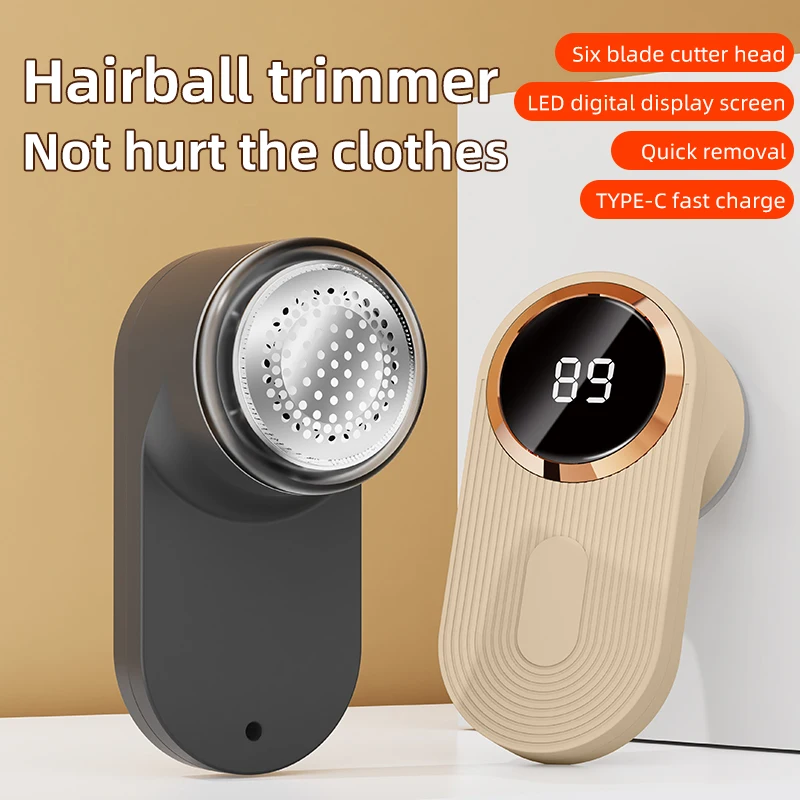 Haushalt Haar Ball Trimmer mit LED Display Wiederaufladbare Elektrische Lint Remover Hairball Fizz Fluffs Kleidung Rasieren Maschine Image