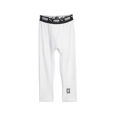 Leggings PUMA "Hoops Team Basketball-Trainingshose Herren", Herren, Gr. XXL, Normalgrößen, weiß, Obermaterial: 83% Polyester, 17% Elasthan; Unterer Bund: 11% Elasthan, 23% Polyester, 66% Polyamid, unifarben, regular fit, Hosen Image