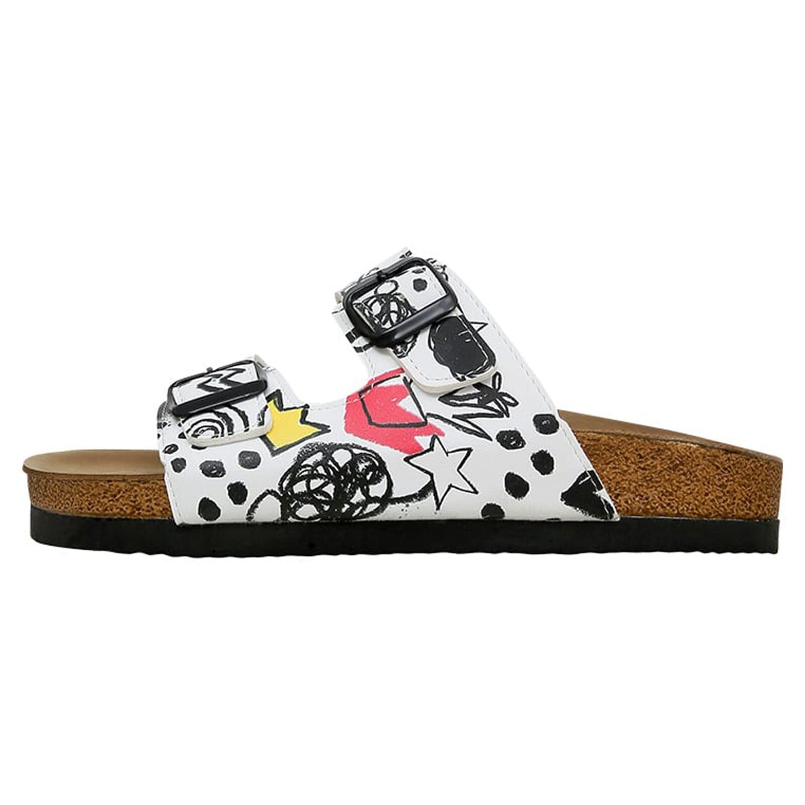 Pantolette DOGO "Stella Pantolette Icon Damen Sandalen", Damen, Gr. 38, Normalschaft, weiß, Lederimitat, Schuhe Pantolette, Handgefertigt