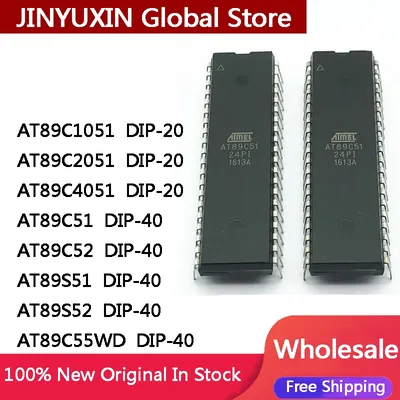 10Pcs New AT89C1051 AT89C2051 AT89C4051 DIP-20 AT89C51 AT89C52 AT89S51 AT89S52 AT89C55WD -24PI 24PU