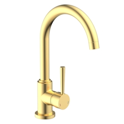 Schütte Küchenarmatur CORNWALL, Wasserhahn Küche mit Energiesparfunktion, Mischbatterie Küche, Spültischarmatur Gold matt