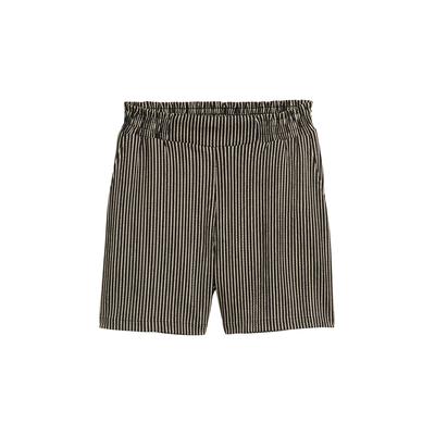 TOM TAILOR DENIM Damen Relaxed Jacquard Shorts, schwarz, Gestreift, Gr. M Image