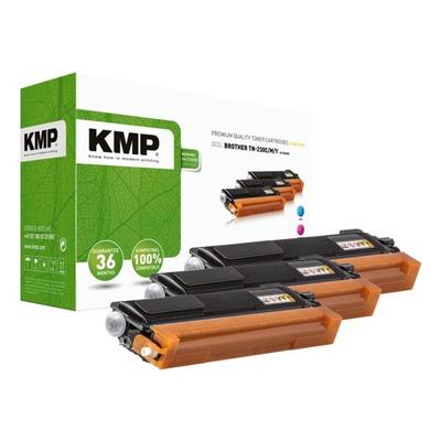 KMP 3er-Pack Toner ersetzt Brother »TN230C/M/Y« blau, rot, gelb Image