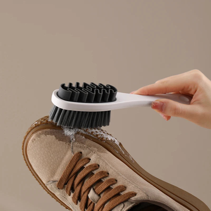 2 in 1 Scrub Suede Shoe Brush Double-sided Shoe Cleaning Brush Suede Cleaner Household Cleaning Brush Soft TPR Laundry Brush