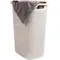 60L Slim Laundry Hamper, Clothes Basket, Lid, Wicker Design, Plastic, 17.65"L x 13.75"W x 24.15"H,