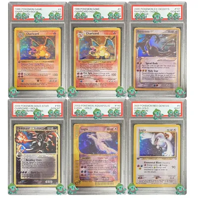 New DIY PTCG Graded Collection Card Charizard 1ST Edition Rayquaza Lugia-Holo GEM MT 10 Card
