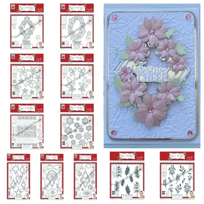 2025 July New Nordic Snowflakes Mini Baubles Christmas Cracker Poinsettias Metal Cutting Dies for DIY Handmade Journal Albums